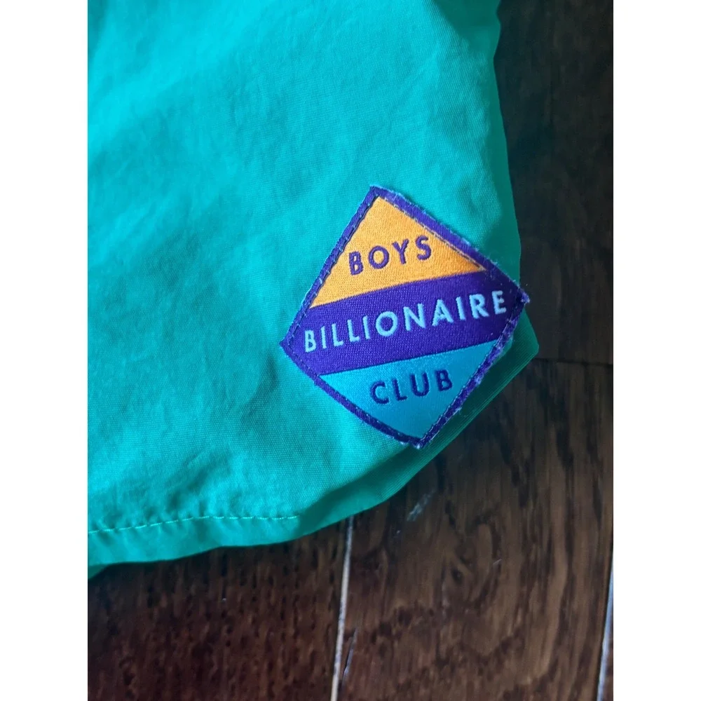 Billionaire Boys Club BBC Green Swim Trunks Shorts Mens Large Astronaut Logo 5in